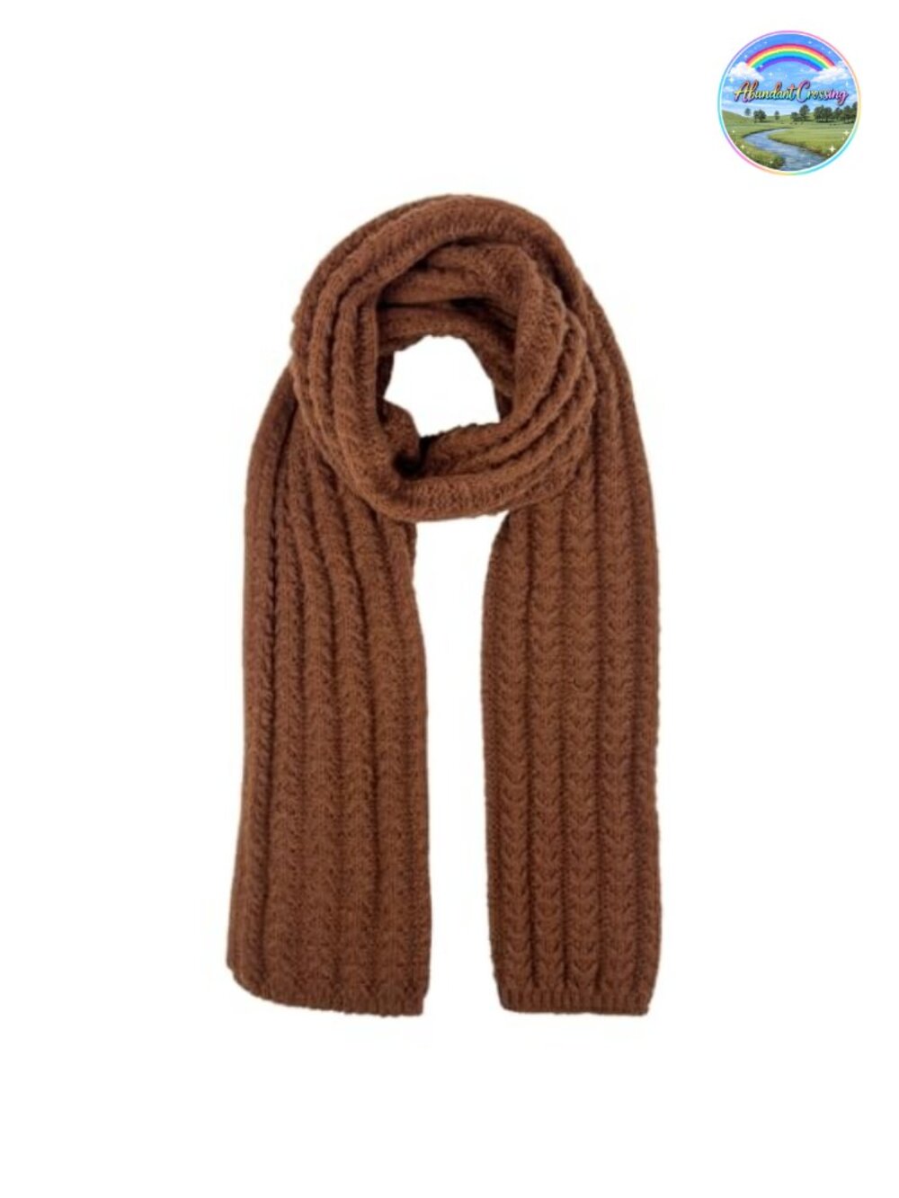 Basic Knitted Scarf Large Neck Knit Winter Acrylic Unisex